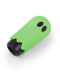 Green ghost-shaped gear knob cover for Flat Out Smooth Shifting Universal Gear Knob featuring Glowing Phantom Etching.