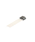 Five Pack TO-92 Linear Hall Effect Sensor 95A, 5 Pieces, compact black plastic casing with three metal leads, side view