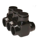 Straight Shot Heavy Duty Dual Entry Multi Cable Connectors Featuring Five Wire Ports Black Vinyl Coated Aluminum Electrical Splices For Copper And Aluminum Wiring Quick Install Pack Of Two.