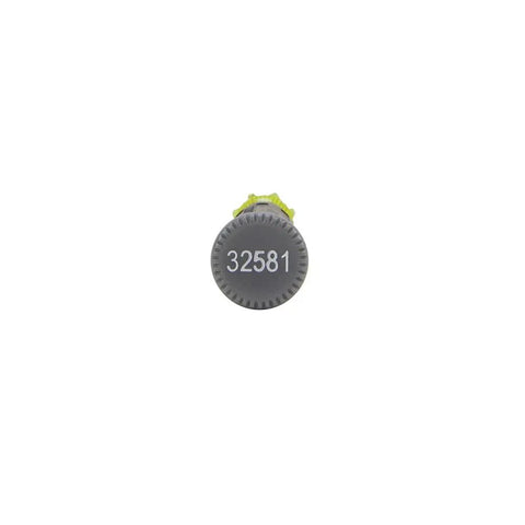 Top view of the free-spinning cap on the 4-In-1 Electronics Screwdriver Set With Non-Magnetic Tips, numbered 32581.
