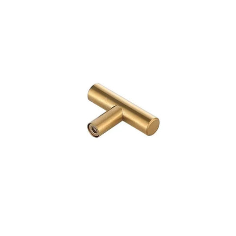 Brass Finish Zinc Alloy T Bar Drawer Pulls 10 Pack For Cabinets And Doors Rust Resistant With Smooth Edges Easy Install No Sweat