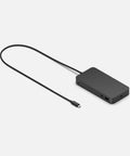 Ready To Crush Your Daily Grind Using This Beast Mode Thunderbolt 4 Dock And USB4 Hub in sleek black with USB cable.