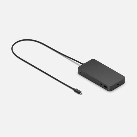 Ready To Crush Your Daily Grind Using This Beast Mode Thunderbolt 4 Dock And USB4 Hub in sleek black with USB cable.