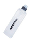 Curved Water Bottle For Running And Cycling 400ml Ergonomic Sports Flask showing side profile on white background