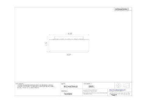 Single Inner Cone Tapered Roller Bearing Built For Tough Radial And Axial Loads, HH506348, technical drawing top view
