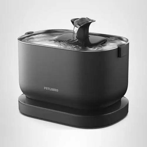 Cordless Battery Operated Cat Water Fountain With 2.5L Capacity 84oz Stainless Steel Tray BPA Free Easy To Clean Indoor Pet Fountain