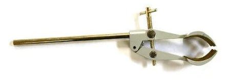 EISCO steel lab stand clamp with 24 in rod and screw knob, U-shaped tube holder