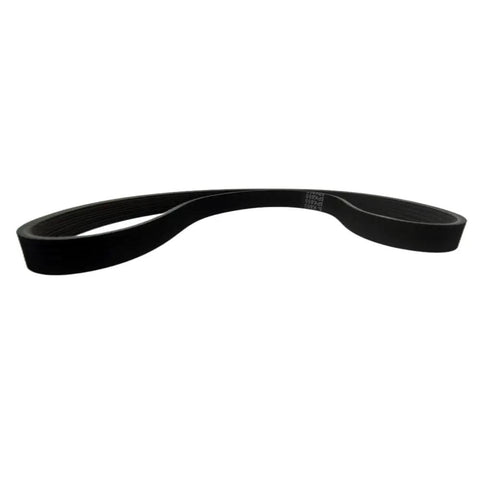 Black alternator drive belt for Penta D1 D2 marine engines 3812159 21951188 replacement, shown coiled on white background.