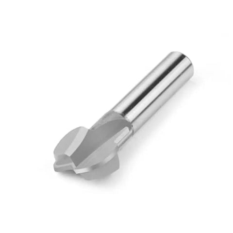 Heavy Duty 1/2 Inch Pull Router Bit For Woodworking With 12Mm Shank showing sharp cutting edges for precision cuts.