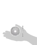 Person holding RF20 Photoelectric Sensor Reflector, 2 inch diameter, used for through beam or retroreflective industrial automation detection.
