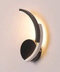 Modern Minimalism LED Wall Lamps 8W Indoor Living Room Bedside Sconces Corridor Office Bedroom Home Decor Wall Lighting Fixtures (C Warm White (2700 3500K)) with curved design and warm glow.