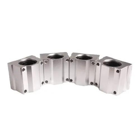 4 Pack SC20UU 20mm Aluminum Linear Motion Ball Bearing Slides Bushing for CNC Machines and DIY Projects, smooth precision guide rails.