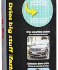 CleanTools absorber XL blue synthetic drying chamois in retail package, front view, 29x18 in