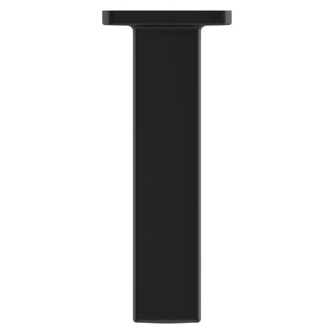 Matte Black Bath Tub Spout With One Half Inch Threaded Connection All Metal Construction Rounded Square Style Includes Copper Adapter
