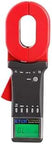 Clamp On Digital Ground Resistance Meter Tester 0.01 To 200 Ohms Range displayed, ideal for loop resistance testing, red clamp.