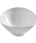 Porcelain Vessel Sink For Bathroom 18 Inch By 13.4 Inch Above Counter Oval Canoe Shape With Pop Up Drain No Overflow Hole White Ceramic