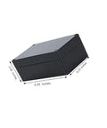 Top Shelf Abs Electrical Enclosure For Hardware Builders With Four M16 Cable Glands IP65 Waterproof Junction Box Black Dustproof Heavy Duty Project Storage Case with dimensions 6.30x4.33x3.54 inches.