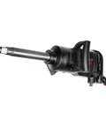 Tough As Nails 1 Inch Air Impact Wrench With 8 Inch Extended Anvil and Pinless Hammer, side view showing features and handle.