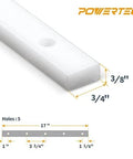 Two Pack 17 Inch Miter Bar For Table Saw Sleds And Router Tables, Crosscut Track With Predrilled Holes And Screws, HDPE Construction, Fits Bandsaws and Taper Jigs