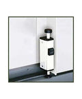 Auxiliary Security Lock Foot Latch for Gliding Patio Doors White 3-3/4 Inch Long 7/8 Inch Wide Installed on Active Door