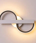 Modern Minimalism LED Wall Lamps 8W Indoor Living Room Bedside Sconces Corridor Office Bedroom Home Decor Wall Lighting Fixtures (B Warm White (2700 3500K)) with sleek curved design.