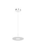 Insta Worthy Modern Chrome Pendant Light With 6000K LED Ceiling Fixture, sleek round minimalist design, single hanging light.
