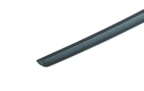Polypropylene Katana Trainer With False Woodgrain Texture showcasing the tip of the 29 inch blade portion.