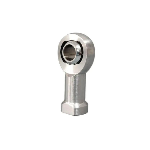 High Octane Male Rod End Heim Joint M24x2 Slot Injection Left Hand Thread for Car Suspension showing shiny steel finish and threaded hole.