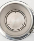 Top view of Tsubame WDS185 Stainless Steel Coffee Dripper For 2 To 4 Folks With Wave Filter 185 Made In Japan Durable Pour Over Cone