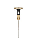 Solid Brass Wheel Marking Gauge Kit Featuring Metric Micro Adjuster Ruler And Hardened Steel Cutter For Bullseye Accurate Wood Scribing positioned vertically.