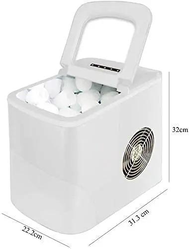 Compact Electric Ice Cube Maker Countertop Portable Machine That Blasts Ice In Six Minutes Flat With Ultra Quiet Operation Food Grade Abs Build.