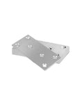 Kickass Heavy Duty Stainless Steel Mending Plates And Right Angle Brackets Tough Metal Joining Supports For Furniture Wood Shelf Repair Rust Resistant Brushed Nickel 6 Pack, flat design with holes for screws.