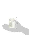 Straight Fire Breast Milk Storage Bottles Pack Two Measured With Plenty Of Label Space Fridge And Freezer Friendly held in hand for size reference.