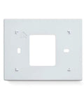 White Thermostat Wall Plate With Mount Bracket For 2x4 Electrical Box front view