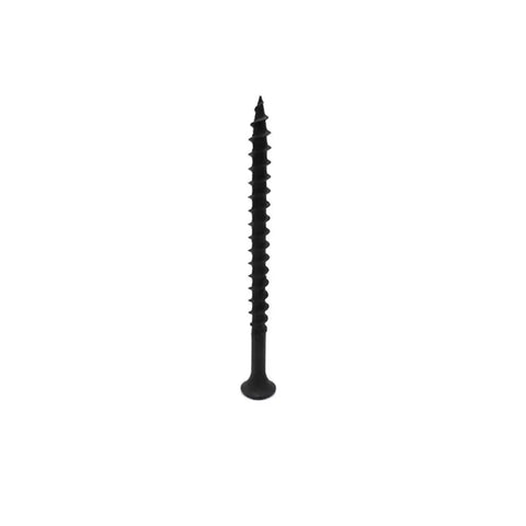 Heavy Duty Number Eight By Three Inch Drywall Screw, black phosphate coated with coarse threads, self-tapping, perfect for wood.