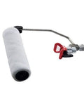 Trigger Powered 39 Inch Paint Roller Arm With Detachable Handle Self Feed Pressure System For Streak Free Wall Finish And Zero Cleanup Diy House Flip Essentials close-up view of roller and trigger mechanism