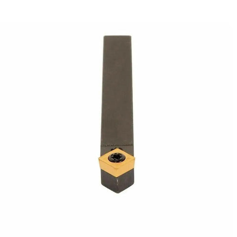 CNC Lathe External Turning Tool Holder 45 Degree Chamfer, SSDCN1212H09, front view with insert visible.