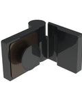 Matte Black Lugano Series Wall Mount Outswing Hinge for Right Hand Glass Door With Rise And Fall Action, Concealed Screws