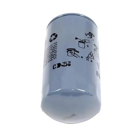 Premium Oil Filter 5083285AA Direct Replacement For Mopar Chrysler shown in vertical view with durable metal casing and instruction labels.