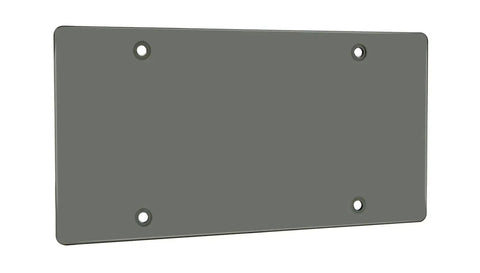 Slim Flat Unbreakable License Plate Covers Set Of 2 With Built To Last All Weather Durability Rust Proof Plastic Ultra Slim Frames And Easy Mounting Hardware For Quick Install showing a single durable, flat frame with mounting holes.