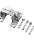 Heavy duty stainless steel door hinge with bolts for secure installation on stone or fire doors, supports up to 70kg load.