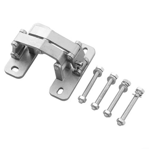 Heavy duty stainless steel door hinge with bolts for secure installation on stone or fire doors, supports up to 70kg load.