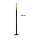 Barbotto 53.86 Inch LED Floor Lamp With Foot Switch Matte Black Gold Interior Plug In Lighting For Living Room
