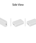 Side view of 5 Pack Small ABS Plastic Project Box For Electronics DIYers White Durable Drillable Mini Electrical Project Boxes