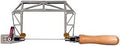 Three Inch Titanium Birdcage Fret Saw With Lever Tension And 360 Degree Swivel Blade Clamps For Ultra Precise Pro Grade Cuts
