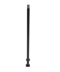 Heavy Duty Black Metal U Shaped Stair Handrail Freestanding Indoor Safety Rail With Slick Curved Edges side view