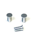 Self-clinching flush-head studs, 1/4-20 x 5/8, zinc-plated heat-treated steel; three pieces shown.