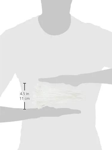 Premium Heavy Duty Nylon Mounting Cable Ties With Integrated Screw Eyes For Knockout Wire And Cord Management, displayed with size of 4.5 in.