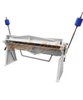 6 Foot Pan And Box Brake Bender For 12 Gauge Metal Working, Bends From 0 To 135 Degrees, 12 Gauge Capacity, removable legs shown
