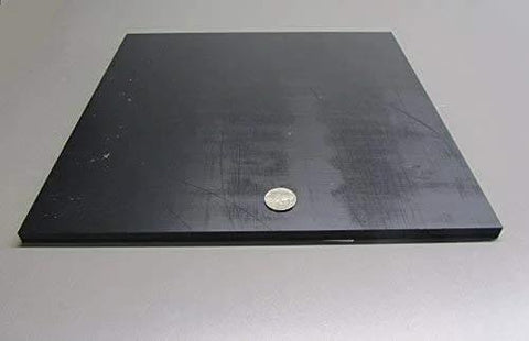 UHMW PE Black Sheets Set Of Two Three Eighths Inch Thick Twelve By Twelve Inches Durable Wear Resistant Workhorse Surface With Serious Impact Strength Meets ASTM D 4020 05 Compliance